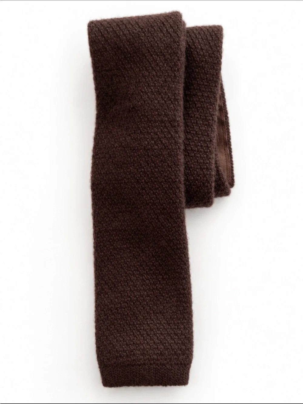 Rare ~Ralph Lauren 100% Cashmere Knit Tie in Chocolate Brown Made in Italy